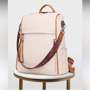 Boutique Cream Vegan Women's Backpack Crossbody Shoulder Strap New with Tags